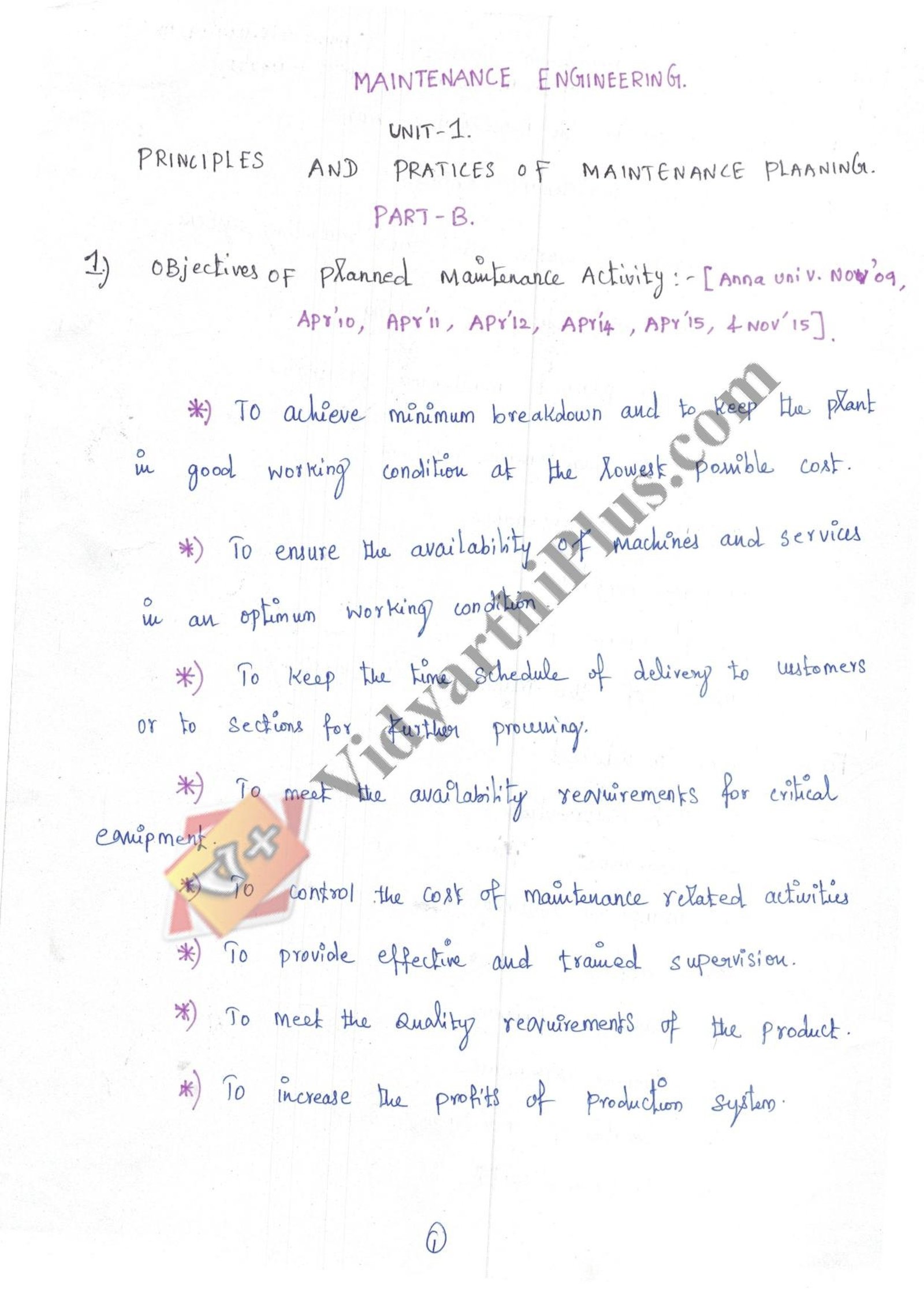 Maintenance Engineering Premium Solved Important Questions Mr. M