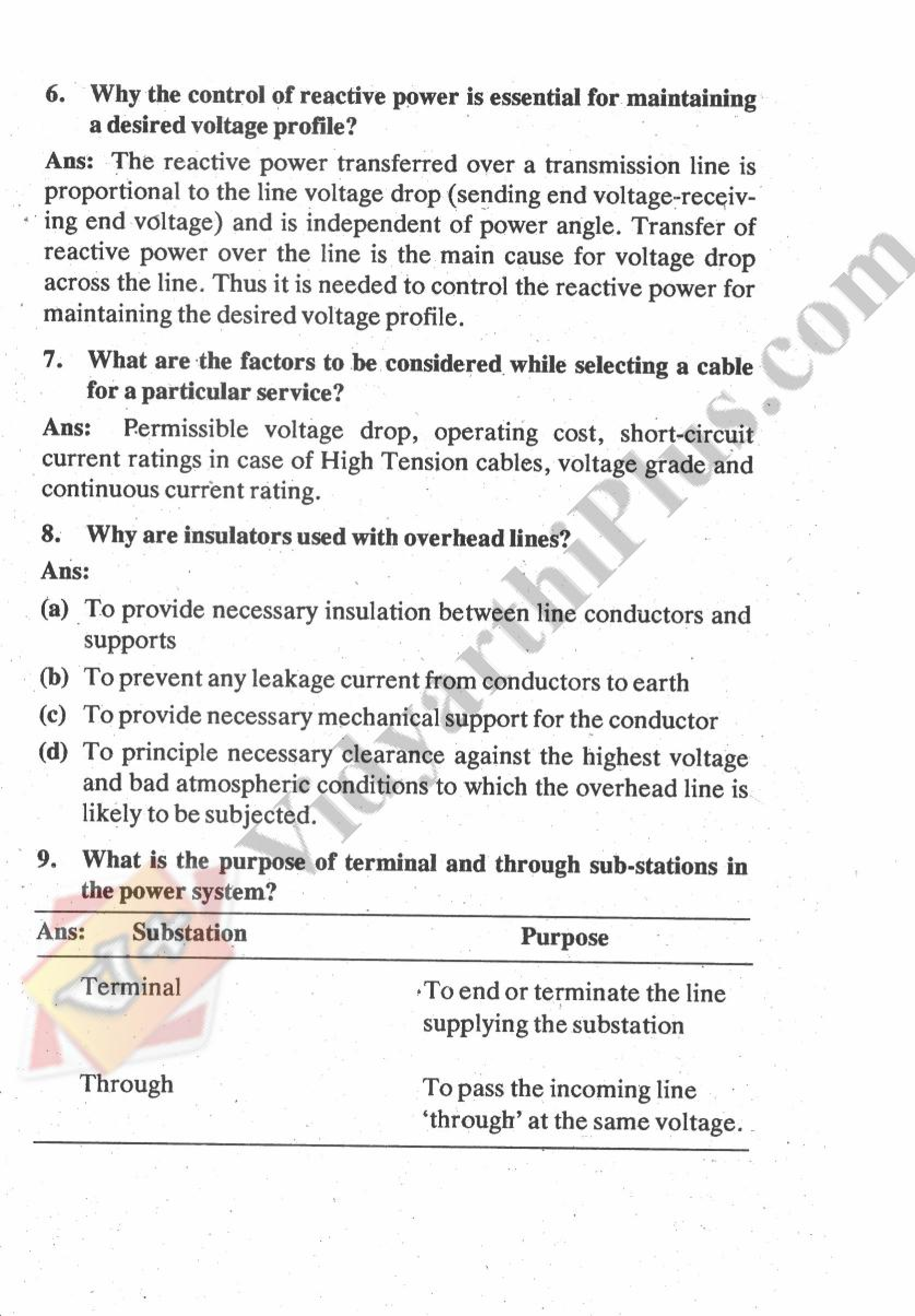 Transmission And Distribution Solved Question Paper - 2015 Edition