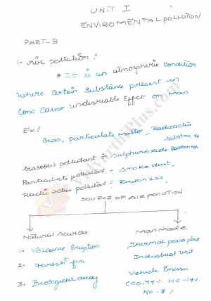 Environmental Science And Engineering premium Lecture Note - Venkat Raman edition