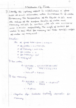 Mechanics Of Fluids Problems Premium Lecture Notes - Deepak Edition