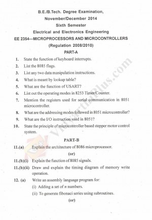 Microprocessors and Microcontroller Solved Question Papers - 2015 Edition