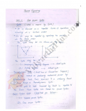 Thermal Engineering Premium Lecture Notes - Sreedhar Edition